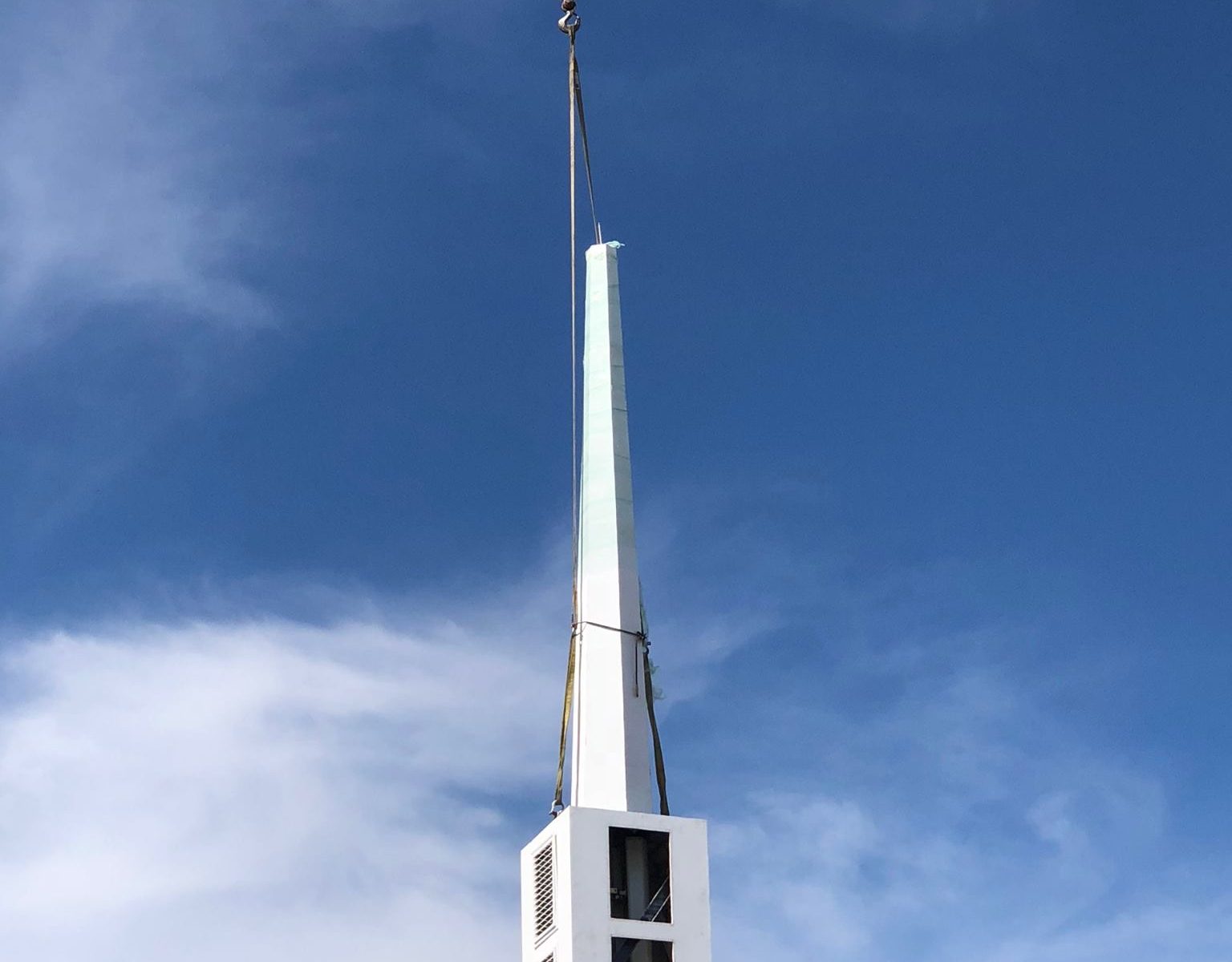 church steeple re-design and fabrication project to conceal a cell tower
